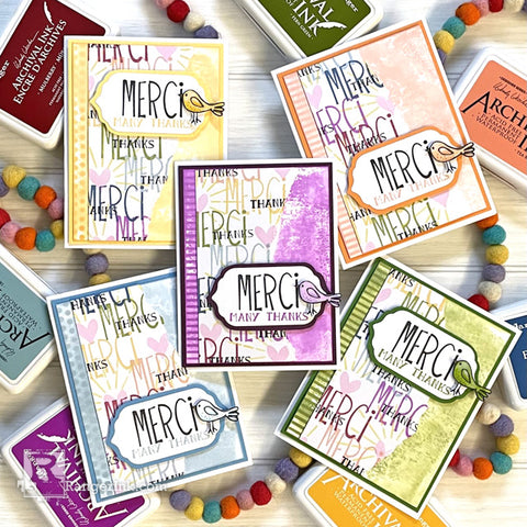 Wendy Vecchi Rainbow Thank You Cards by Lauren Bergold Finished Project