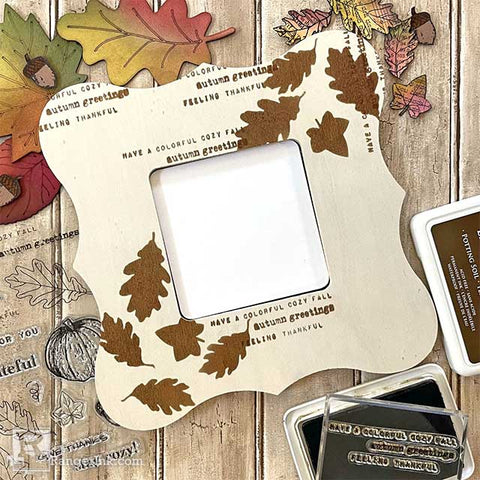 Wendy Vecchi Autumn Greetings Frame Step 9