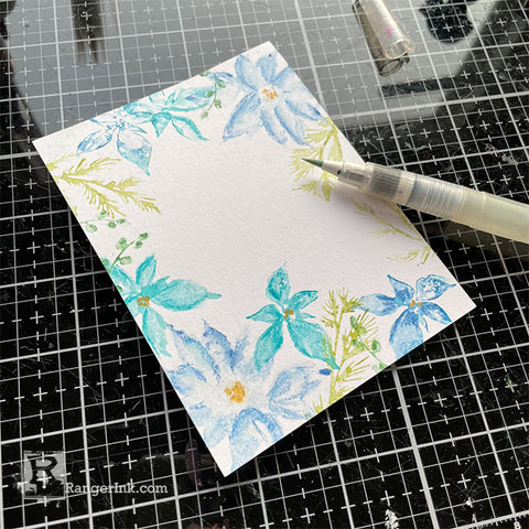 Winter Floral Birthday Card by Cheiron Brandon Step 8