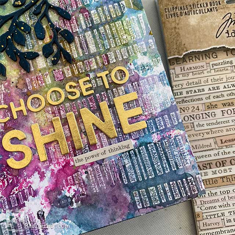 Distress Choose to Shine Vignette Step 15