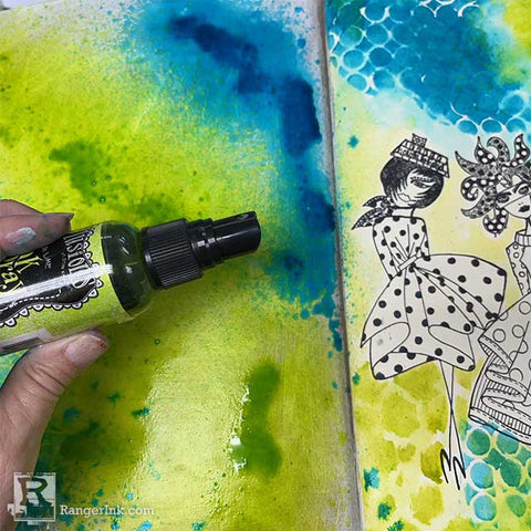 Dylusions Couture in the City Journal Spread Step 10