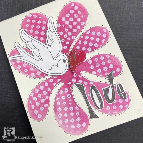 Dylusions Love is in the Air Valentine Cards Step 14