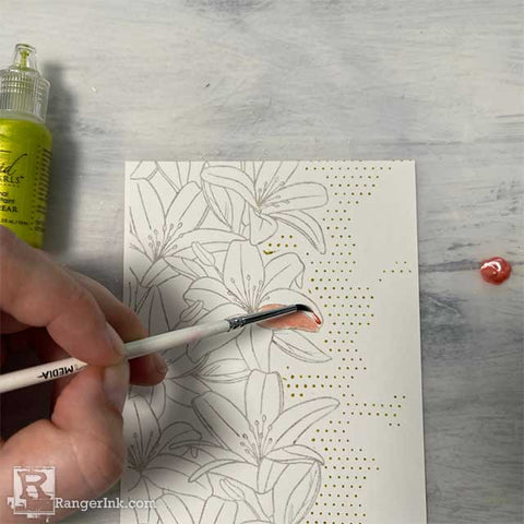 Painting with Liquid Pearls affirmation card Step 3