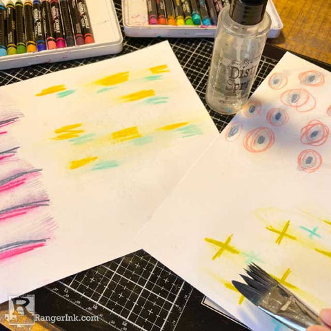 Simon Hurley Demonstrates: Crayola Signature Watercolor Crayons, watercolor