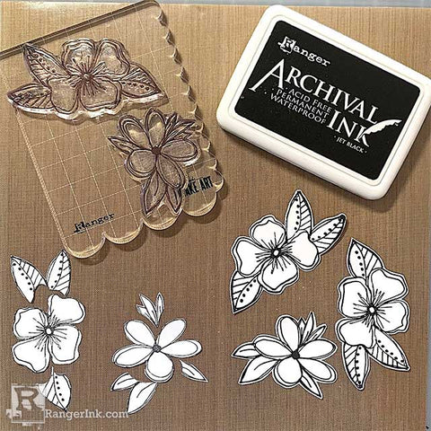 Wendy Vecchi Doodle Flowers Thank You Card Step 3