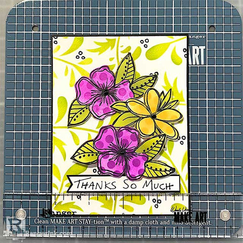 Wendy Vecchi Doodle Flowers Thank You Card Step 8