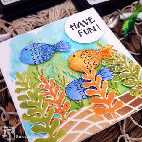 Wendy Vecchi Fishy Friends Card Step 10