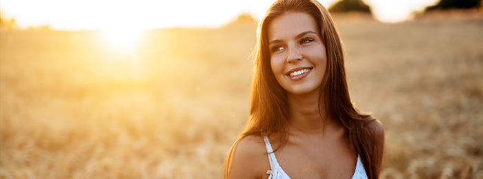 a beautiful girl is smiling