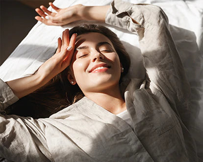 Girl lying on bed