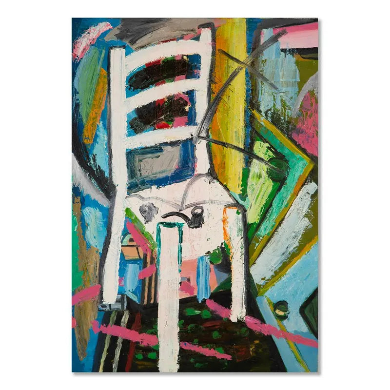 ABSTRACT OIL ON CANVAS BY MINGLEI WANG (2000s)