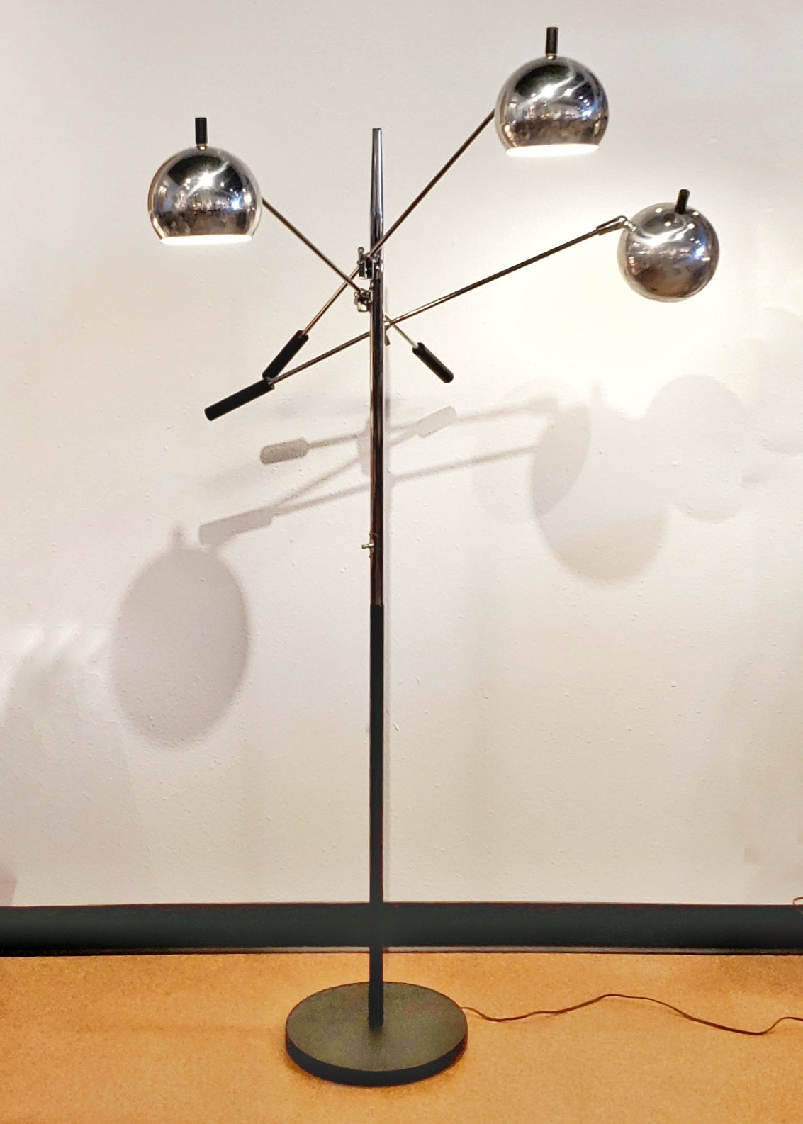 sonneman chrome floor lamp