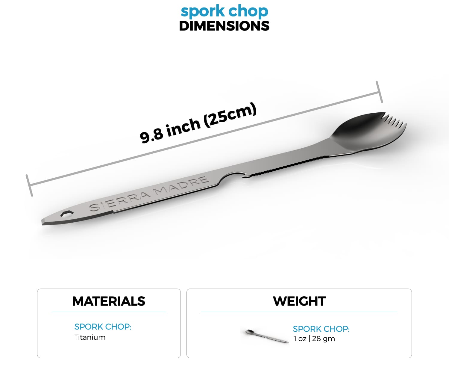 Spork Chop Dimensions