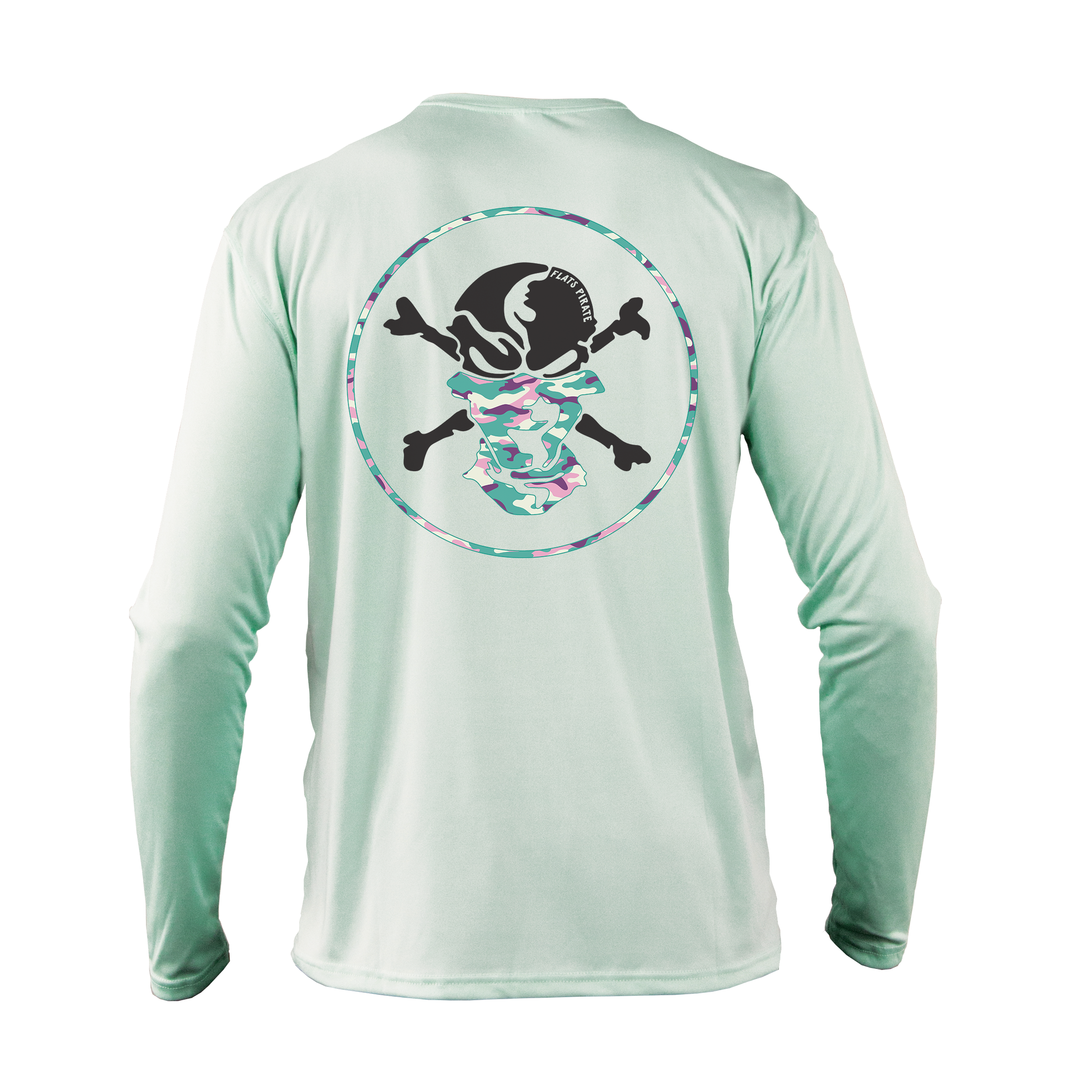 Pastel Camouflage Buff Performance Shirt - Flats Pirate product image