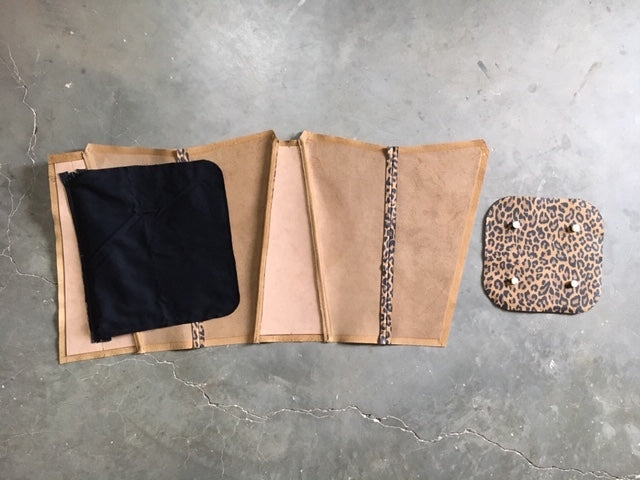 Sewing Leopard Leather Bag