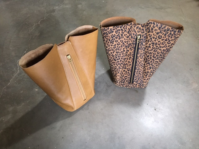 Sewing Leopard Leather Bag