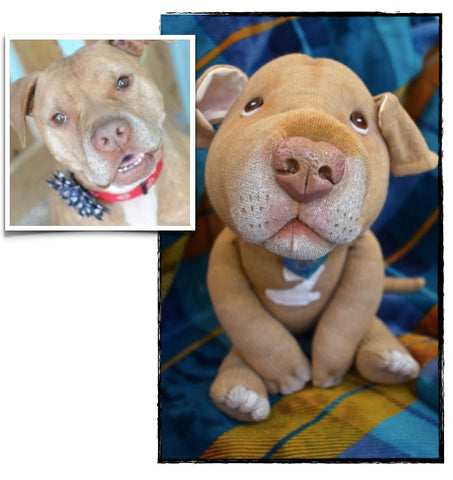 red nose pitbull stuffed animal