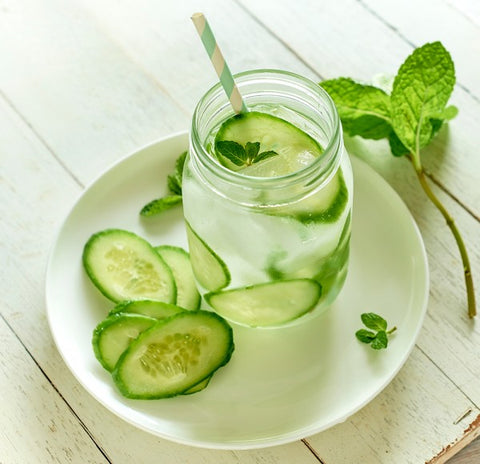cucumber mint electrolyte infused water