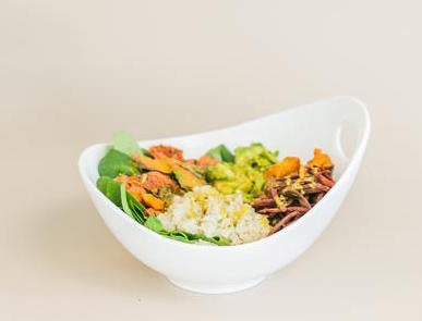 Majka salmon salad with lactation boosting salad dressing - Majka