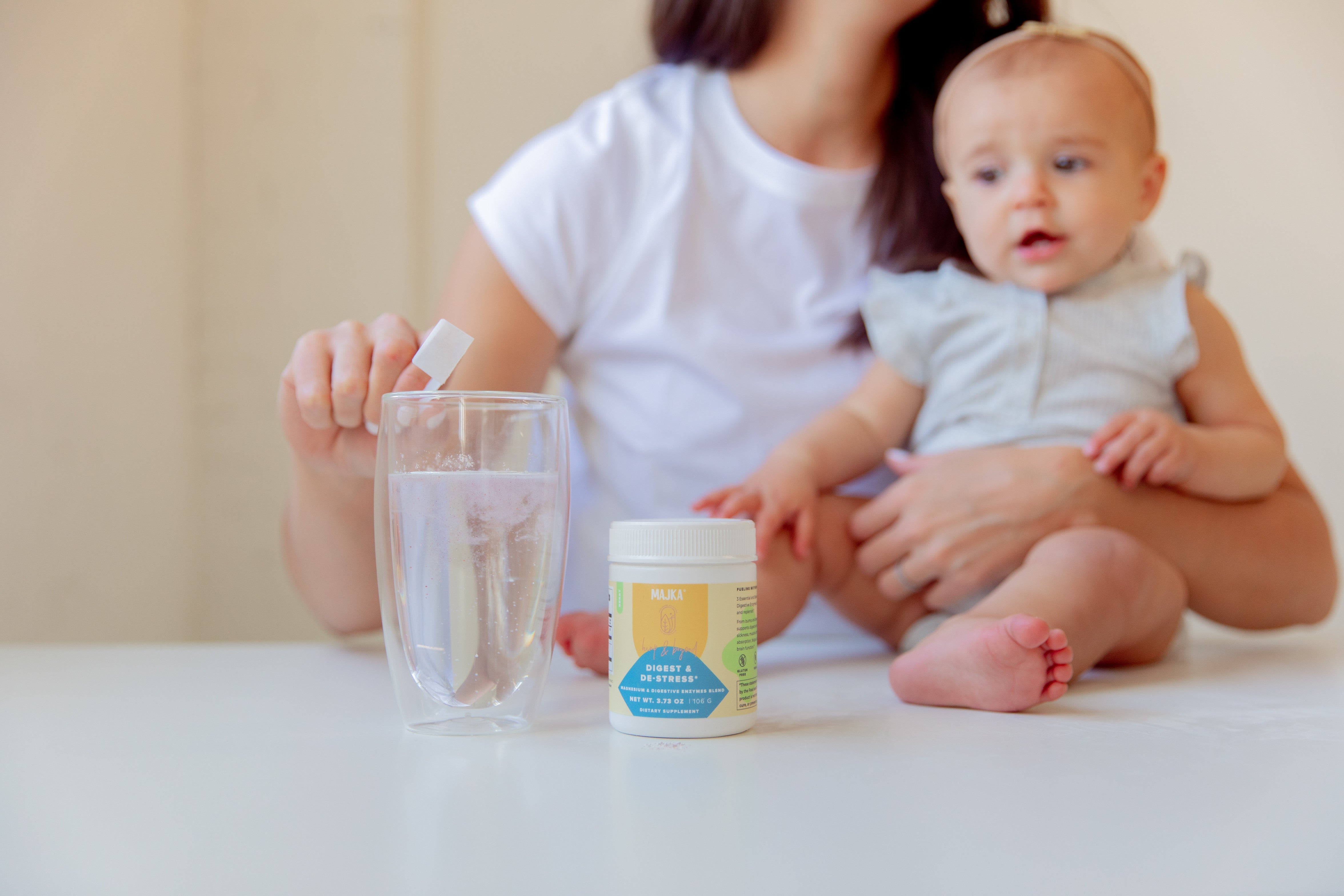 mom and baby magnesium supplement mixing
