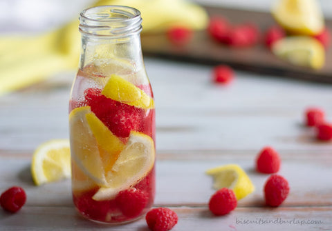Raspberry lemon infused electrolyte water