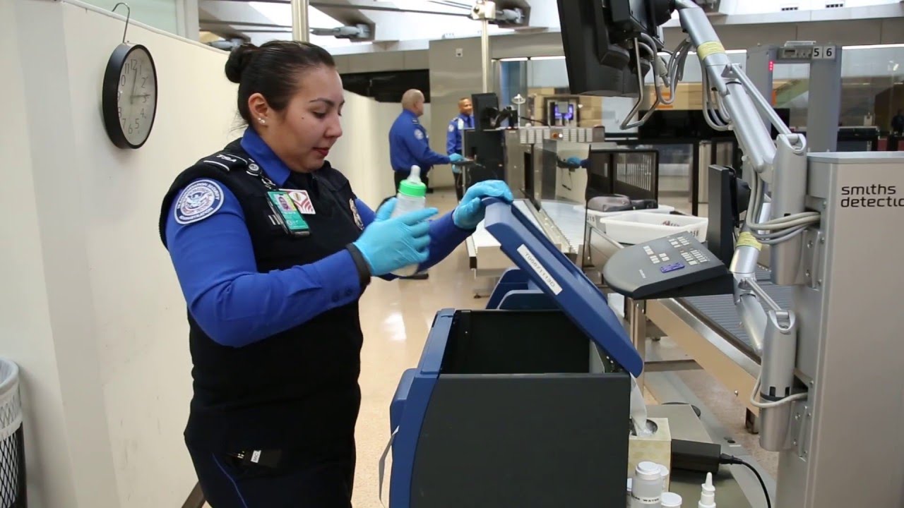 TSA Breastmilk Being Checked at Airport