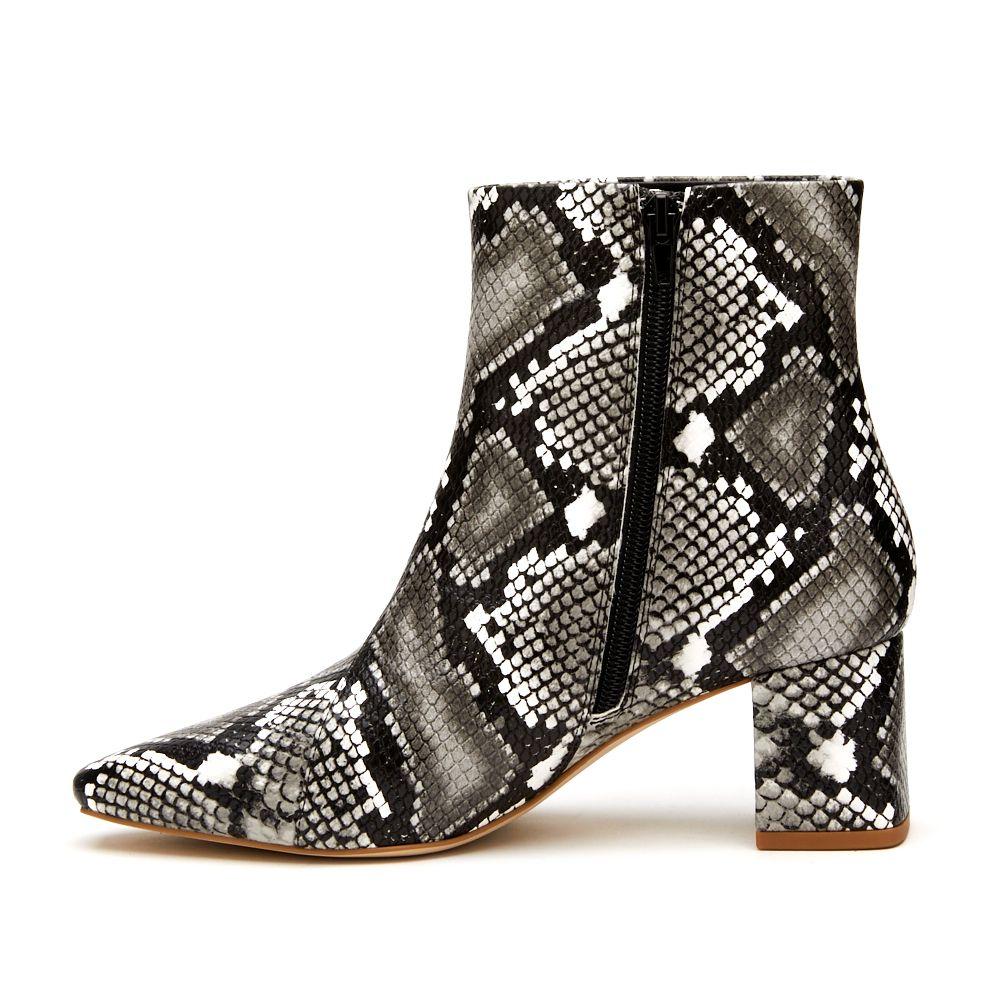 Cocoa - Black/White Snake | Matisse Women's Boots Fall 2020 Coconuts