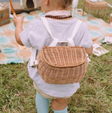 Mini Chari Straw by Olli Ella | Rattan Backpack for kids