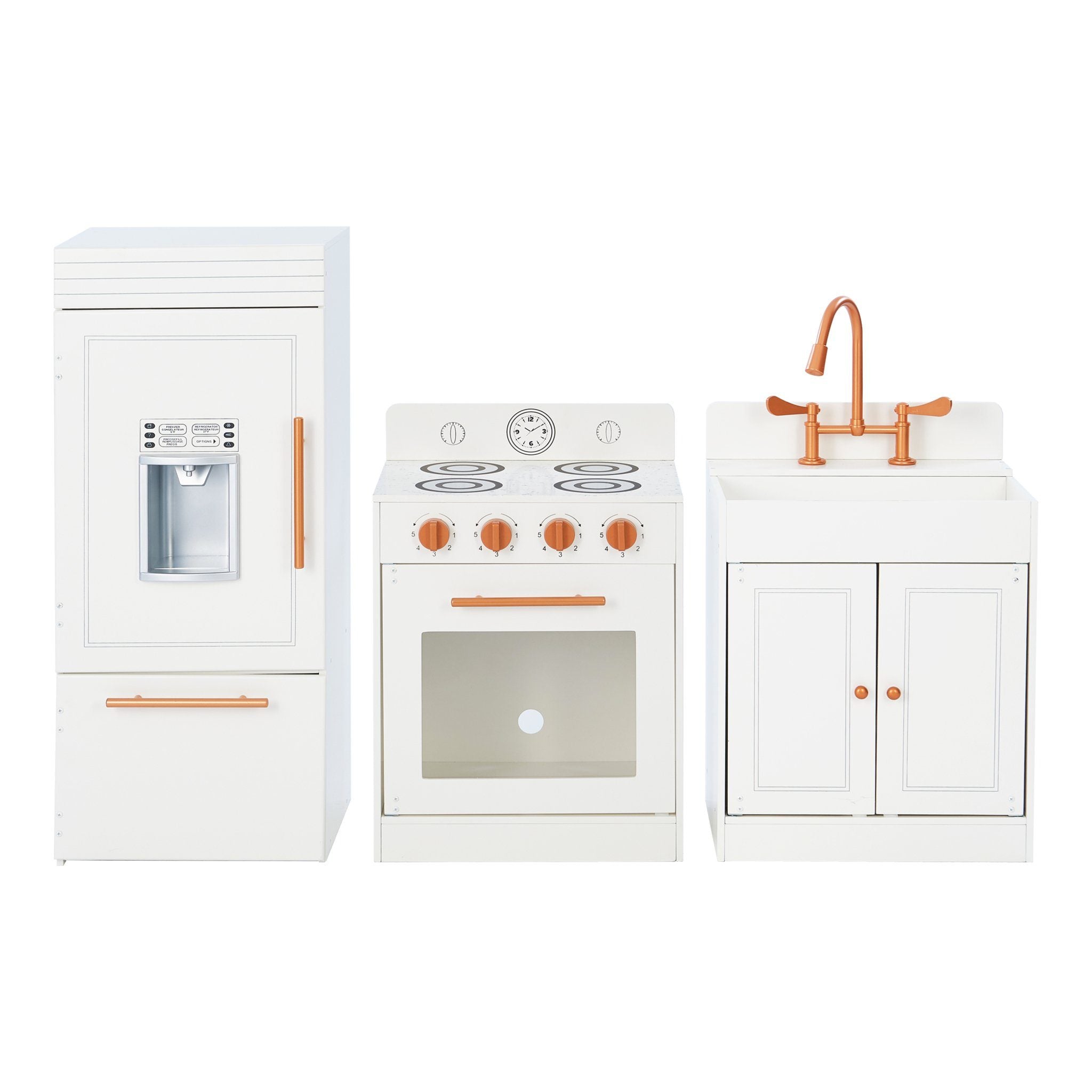 little chef paris modern play kitchen white rose gold