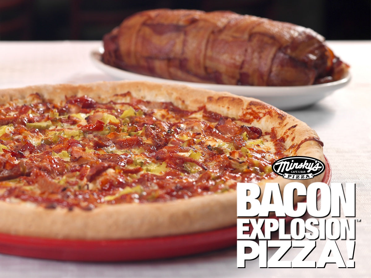 Minsky's Pizza debuts the Bacon Explosion Pizza with Burnt Finger BBQ