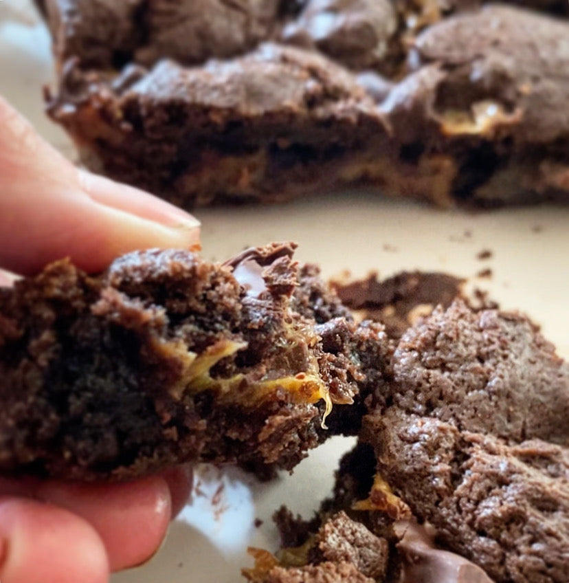 Smoked Caramel Brownies from Burnt Finger BBQ