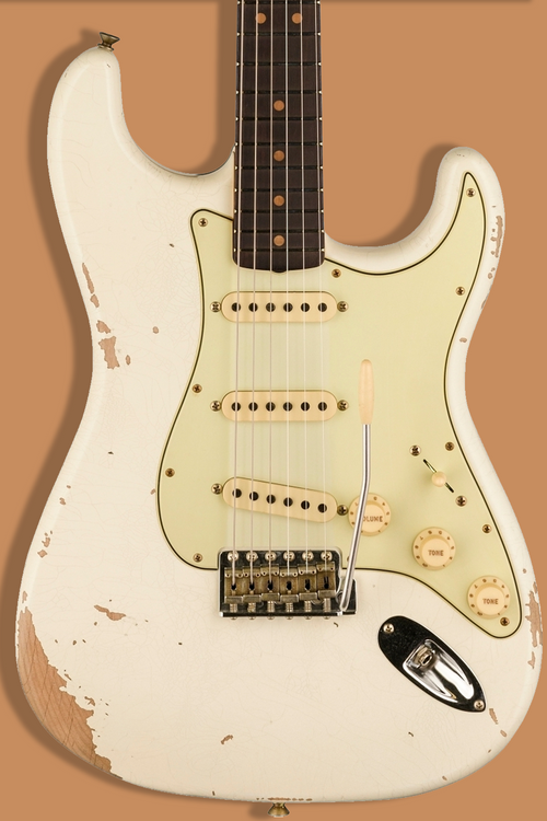 Fender Custom Shop Limited Edition '64 L-Series Strat Heavy Relic Aged Olympic White PRE-ORDER