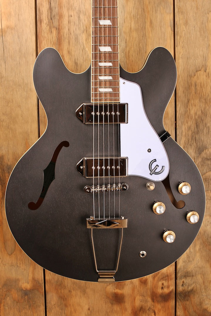 black epiphone casino with ebony fret board