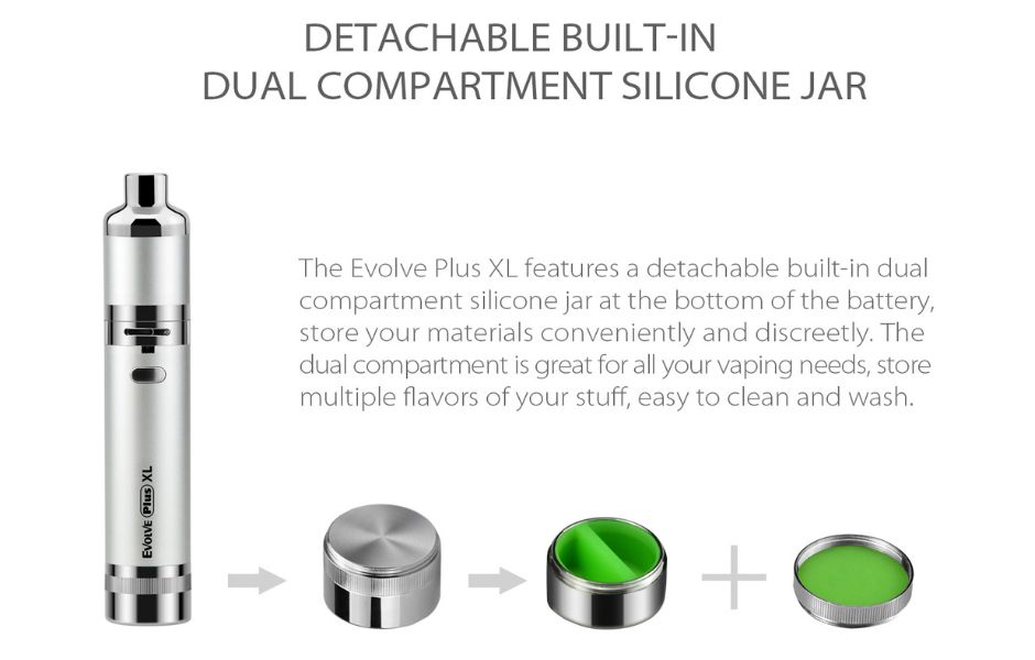 11 Yocan - Evolve Plus XL Vaporizer Kit on Mind Vapes Built-in Silicone Jar