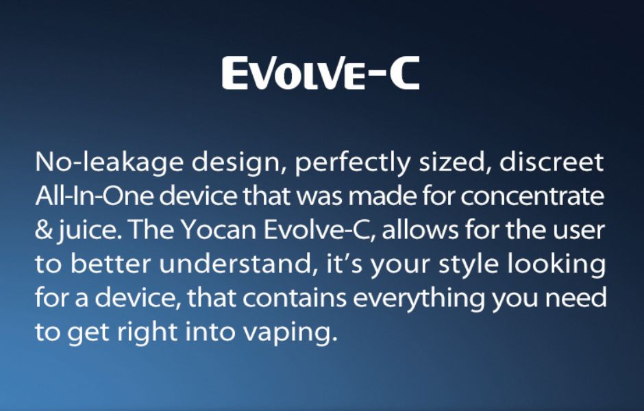 1 Yocan - Evolve-C Vaporizer Kit on Mind Vapes Portable No-Leak Design 2 in 1