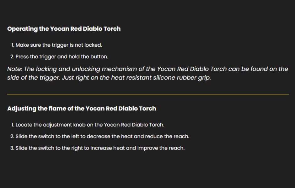 1 Yocan Red Diablo Torch User Manual