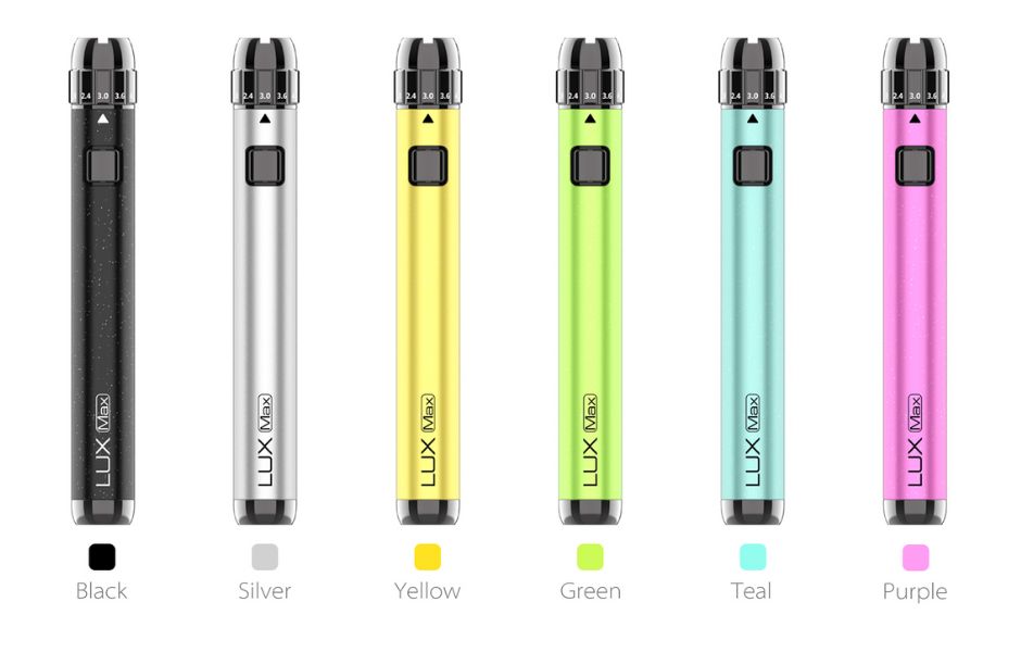 2 1 Yocan Lux Cart Pen Battery (New Wulf Mods Colors) for Mind Vapes New Lux Max Color Variants