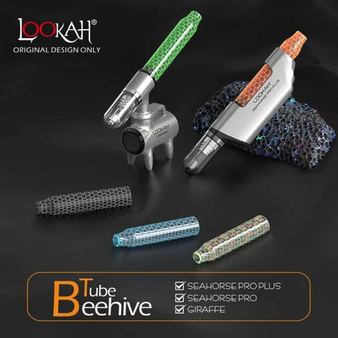 2 Lookah Beehive Tube Mouthpiece on Mind Vapes Colorful and Stylish