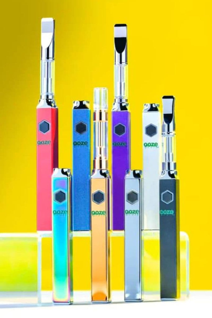 2 Ooze Square 510 Flex Temp Cart Battery on Mind Vapes Available in Different Colors