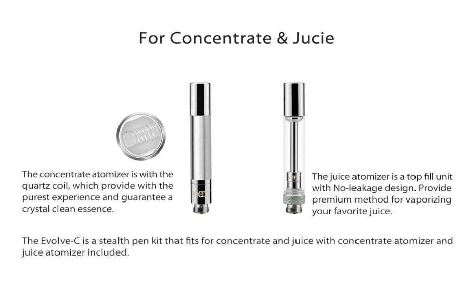 2 Yocan - Evolve-C Vaporizer Kit on Mind Vapes Compatible with Think Oil and e-Juice