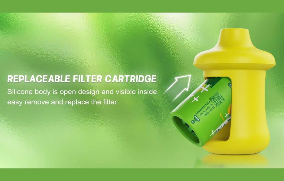 2 Yocan Green - Mushroom Air Filter on Mind Vapes Replaceable Filter Cartridge