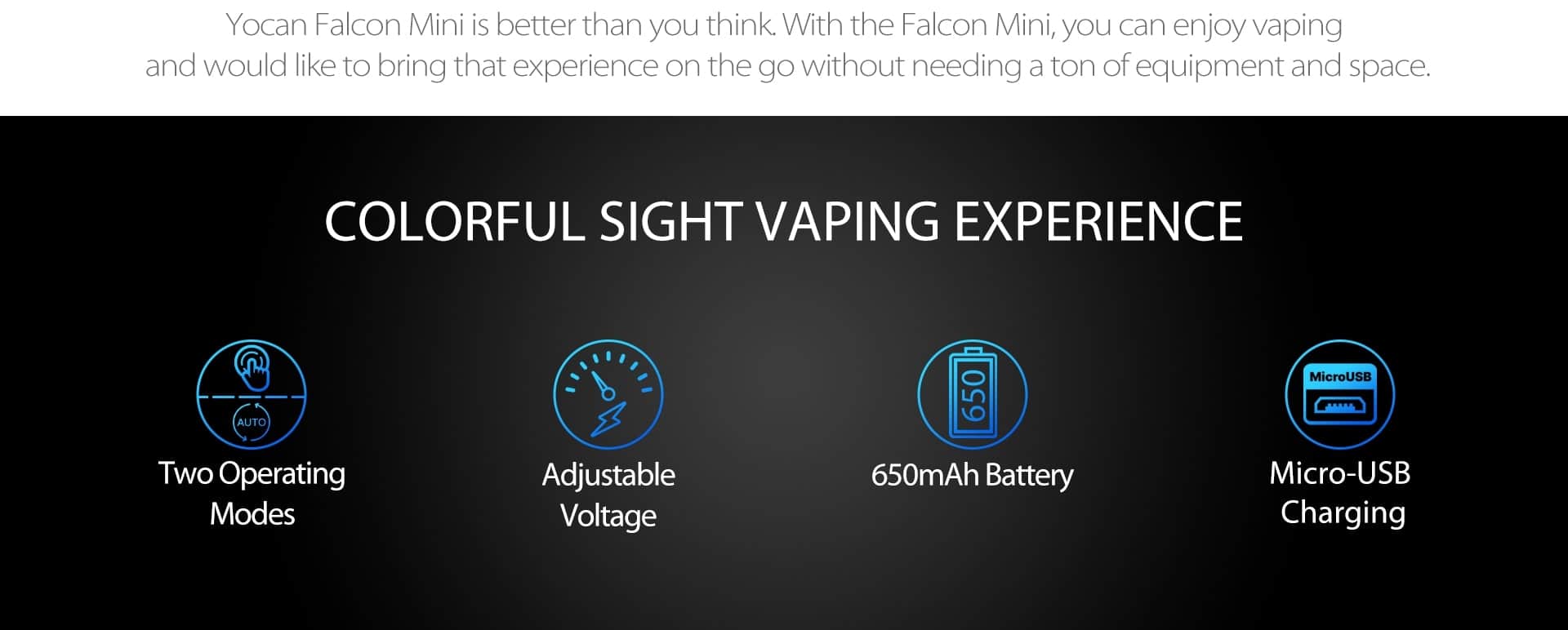 2 Yocan Falcon MINI Dab Pen E-Nectar Collector Specifications