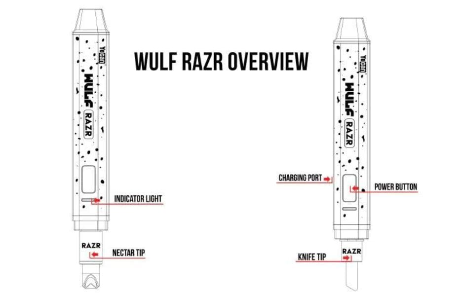 3 Wulf Mods RAZR e-Nectar Collector and Hot Knife Exploded View