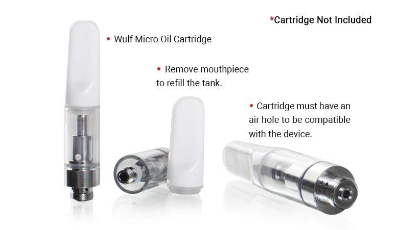 4 Wulf Mods - Micro Vape Kit (510 Thread Battery) for Mind Vapes Oil Cartidge Compatibility (not included)