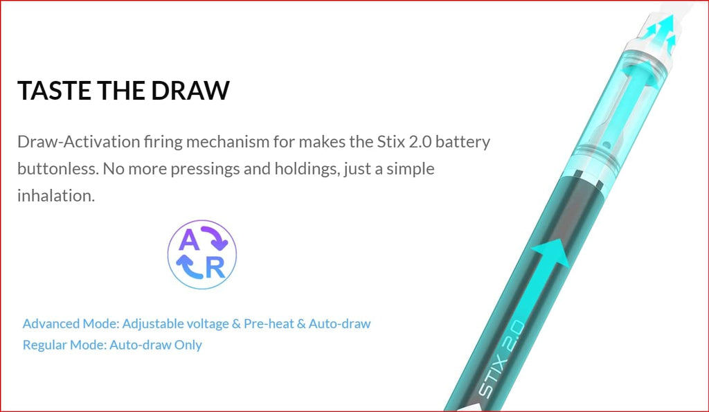 6 Yocan Stix 2.0 Oil Vaporizer Pen Draw-Activation