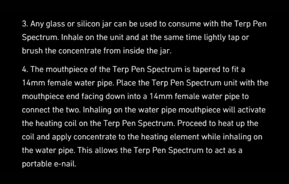 7 Boundless Terp Pen Spectrum on Mind Vapes User Manual 2