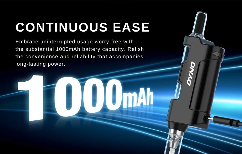9 Yocan Dyno Dab Pen E-Nectar Collector on Mind Vapes 1000mAh Battery Capacity