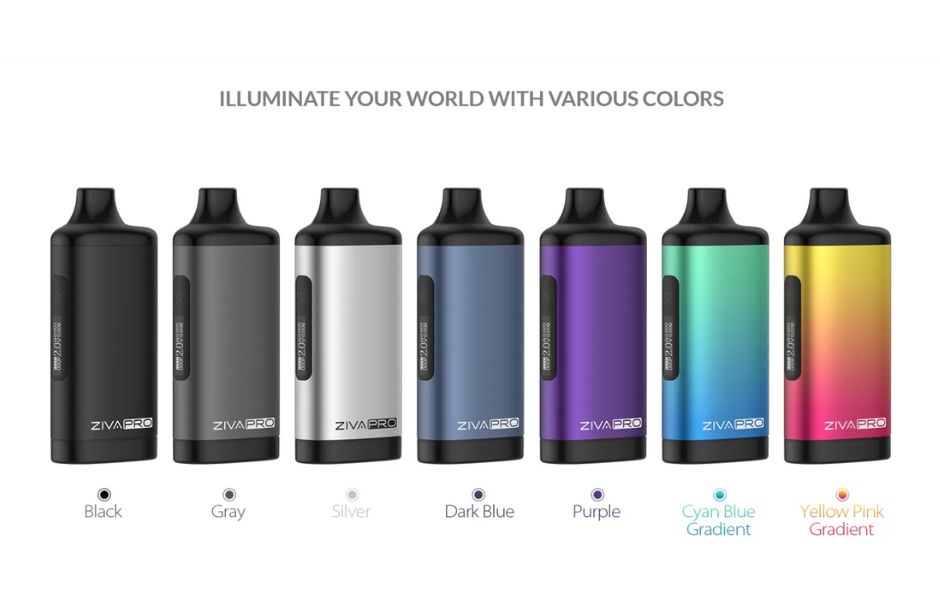 9 Yocan ZIVA PRO 510 Cart Battery on Mind Vapes Available in Vibrant Colors