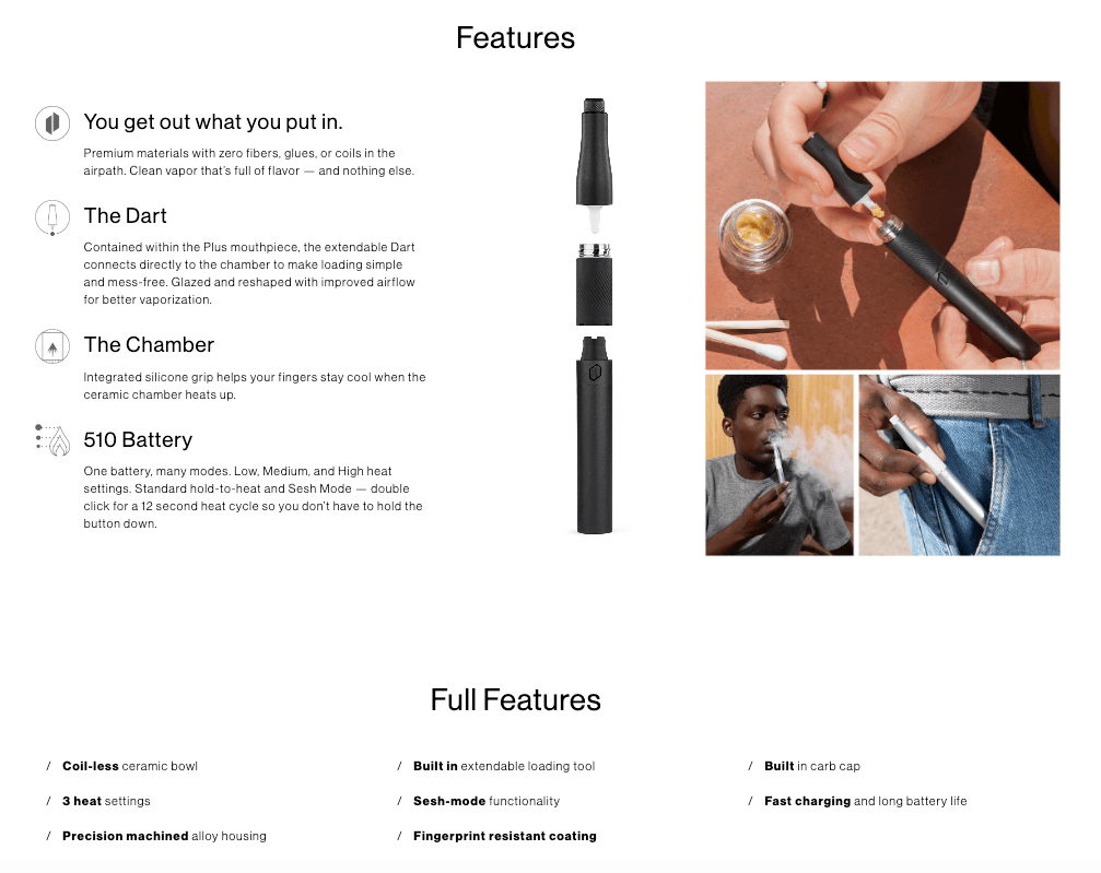 New Puffco Plus Features and Specifications