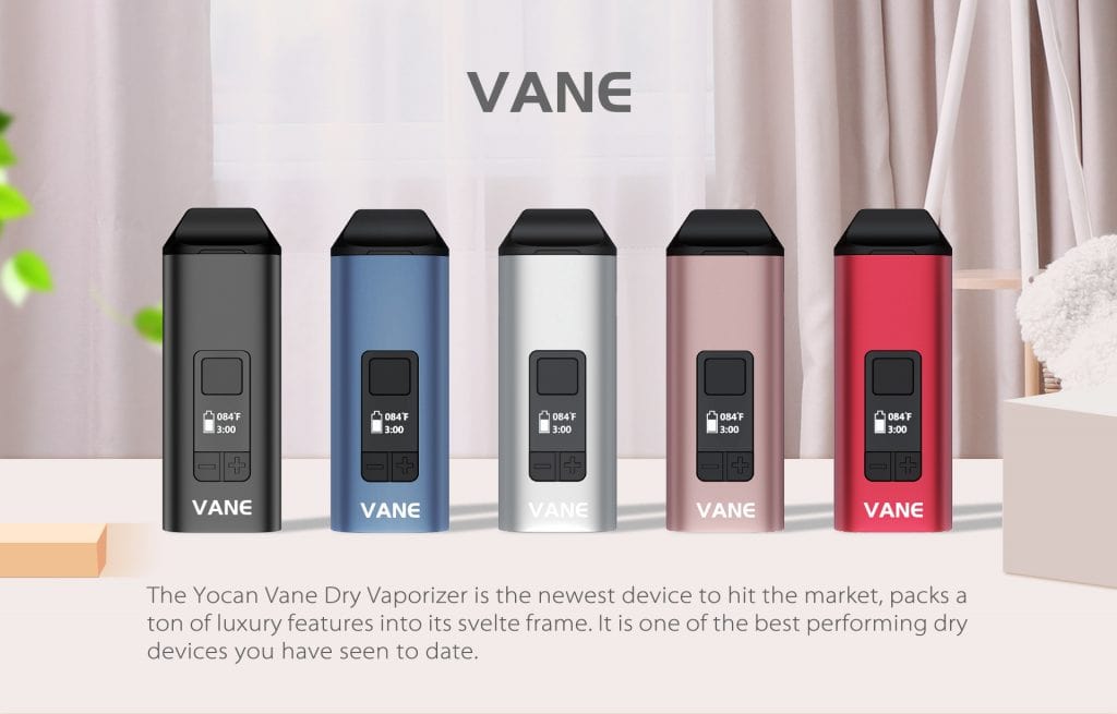 Yocan Vane with 5 different colors