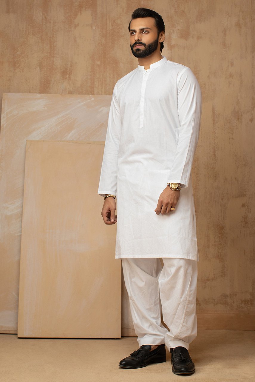 Deepak Perwani White Cotton Kurta Kurta Shalwar Studiobytcs